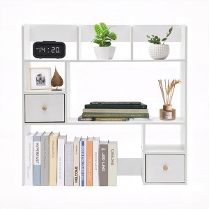 YIYIBYUS Desktop Organizer, Office Storage Rack with 2 Drawers, White - 1 of 4