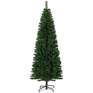 SEVOBAL Party Decorations and Accessories 6ft Slim Pencil Christmas Tree with Realistic Branches for Holiday Decor, Green, 20"*25.6"*70.9" - 1 of 4