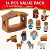 Joyfy 14PCS Christmas Little Nativity Playset, Figure Christmas Decoration Xmas Story Manger Scene Toy Gift for Kids Children - 3 of 4