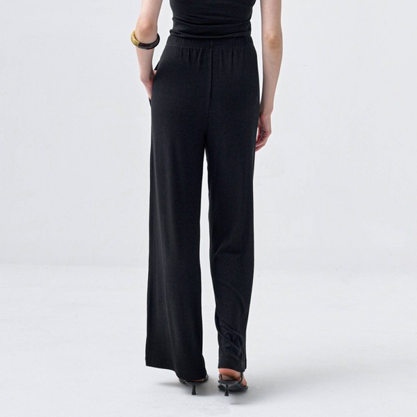 Pantalones de Pierna Ancha Acanalados de Cintura Alta con Elástico - A New Day™ 2