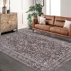 TackView Area Rugs for Living Room Bedroom, Large Washable Rug, Vintage Floral Boho Non Slip & Low Pile - 3 of 4