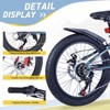 INFURNIC Bicycles 20 Inch Kids Fat Tire Mountain Bike with Shimano 7 Speed and Disc Brakes, Grey, 55.12"*22.83"*32.68" - 3 of 4