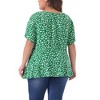 Agnes Orinda Women's Plus Size Polka Dot Peplum Dressy Casual Short Sleeve Blouse - 4 of 4
