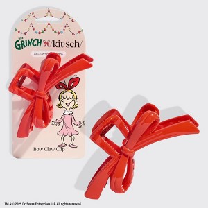 The Grinch x Kitsch Red Bow Claw Clip - 1 of 4