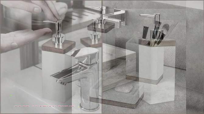Concrete Bathroom Vanity Countertop Storage Organizer Canister Jar - Nu Steel, 2 of 7, play video