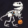 Carter's Just One You® Toddler Boys' 4pc Cotton Short Sleeve Dinosaur Halloween Pajama Set - Black/Orange - 2 of 3