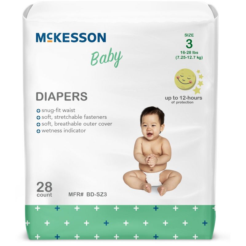 McKesson Baby Diapers, Disposable, Moderate Absorbency, Size 3, 2 of 5