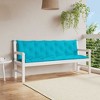 vidaXL Bench Cushion Water Repellent Outdoor Seat Cushion Pad Oxford Fabric - Turquoise 70.9" - 2 of 4