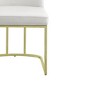19" Zazie Dining Chair Beige Velvet and Gold Finish - Acme Furniture: Upholstered, Armless, Wood Composite Frame - 3 of 4