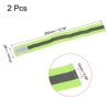 Unique Bargains Reflective Bands for Arm Wrist Ankle Leg Strip Wide Green 2 Pack - 2 of 4