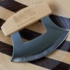 Lehman's ULU Knife and Chopping Bowl, Stainless Steel Rocker Knife Chops and Minces Salad, Vegetables and Herbs, with Hardwood Bowl or Cutting Board - 2 of 4