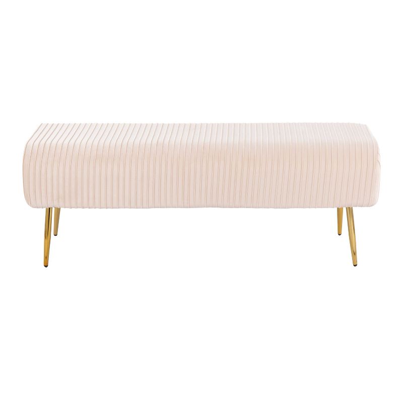 51" Marla Glam Pleated Bench - LumiSource, 5 of 8