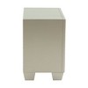 Royal Hampton 26 Inch Nightstand with 2 Drawers, Platinum Trim, Silver Wood Finish - 3 of 4