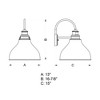 Vaxcel Delano 1 - Light Wall Light in  Oil Burnished Bronze - 3 of 4