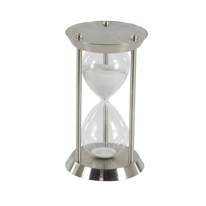 New Traditional Iron and Glass 60-Minute Hourglass (12") - Olivia & May, 4 of 5