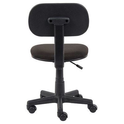 Black Ergonomic Armless Swivel Task Chair