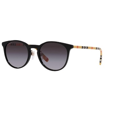 Burberry Be 4380d 38538g Womens Phantos Sunglasses Black 51mm : Target