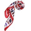 Allegra K Women's Floral Leopard Polka Dots Striped Print Square Kerchief Neck Scarf Shawl - 2 of 4