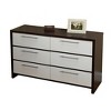 Buylateral 6 Drawer Modern Dresser White/Espresso: Laminated MDF, Bedroom Storage, Anti-Tip Hardware - 2 of 4