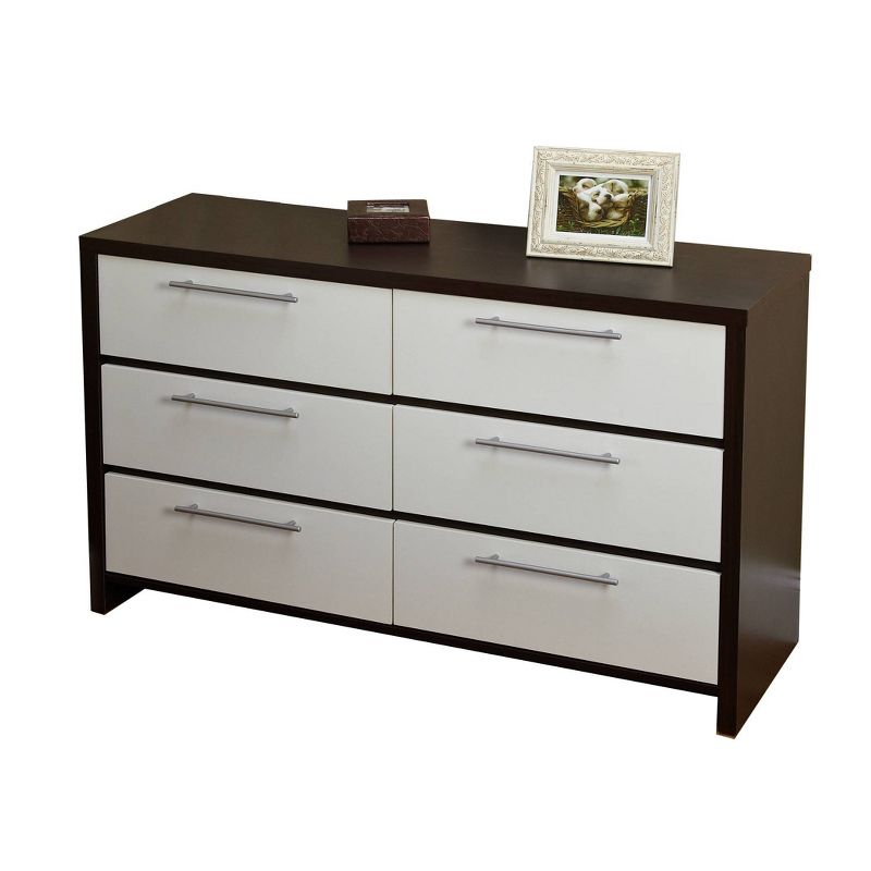 6 Drawer Chest White Espresso - Buylateral, 1 of 5