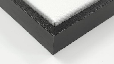 Eucalyptus I White Crop Watercolor Canvas Art with Black Frame