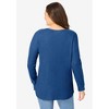 Woman Within Women's Plus Size Washed Thermal V-Neck Tee - 3 of 4