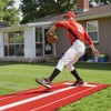 VEVOR Softball Pitching Mat, 10x3 ft Baseball Pitching Rubber Mound, Antifade Turf and Antislip Foam Backing Portable Training Aid, Red - 2 of 4