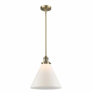 Cone - 1 Light Mini Pendant In Industrial Style-16 Inches Tall and 12 Inches Wide - 1 of 1