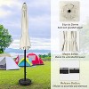 Sevobal Patio Umbrellas Outdoor Patio Market Umbrella with Crank and Tilt, Large Garden Poolside Beach Sunshade Umbrellas, Beige, 63.6"*63.6"*96.46" - 3 of 4