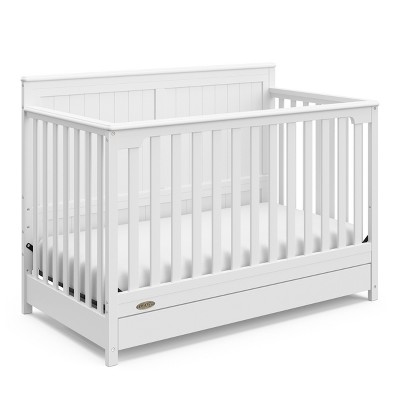 Graco Hadley 4-in-1 Convertible Crib with Drawer, GREENGUARD Gold Certified - White