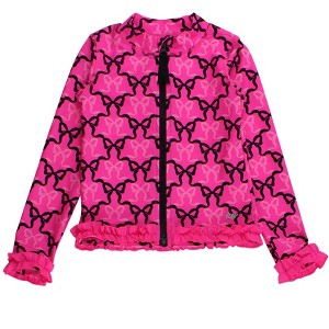 RuffleButts Toddler Girls UPF50+ Active Full Zip Ruffle Jacket - 1 of 2
