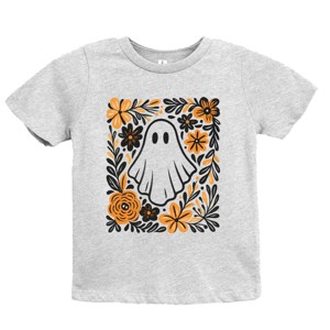 Ghost Floral Orange - Youth Short Sleeve Graphic T-Shirt and Toddler Short Sleeve Graphic T-Shirt - 1 of 3