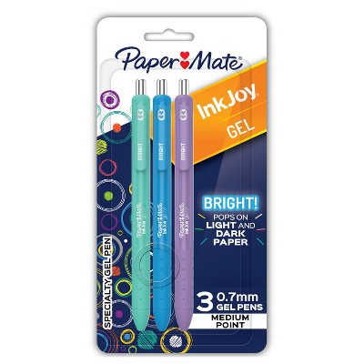 Paper Mate 3ct InkJoy 0.7mm Gel Pens ASST Bright