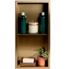 ALFI ABNP1224-BG 12Inch x 24Inch Brushed Gold PVD Stainless Steel Vertical Double Shelf Shower Niche - 4 of 4
