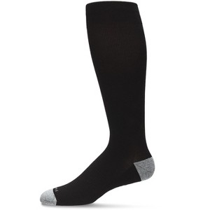 Memoi WellFit 15-20mmHg Off Black Cotton Compression Socks - 1 of 4