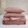 3Pcs Woven Waffle-Weave Knit Comforter Sets, Chic Vintage Style Boho Bed Set for All Season, Premium Breathable Bedding for Luxury Decor Style - 4 of 4