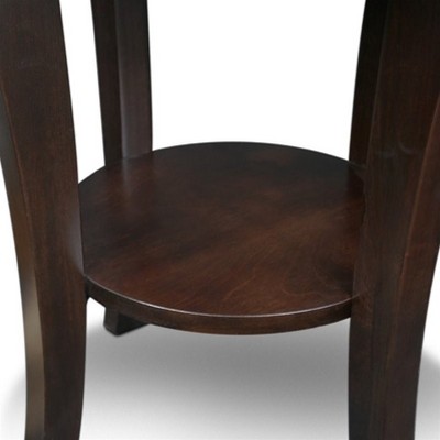 Boa 22-Inch Chocolate Cherry Solid Wood Round Side Table