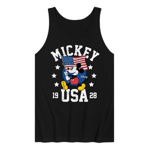 Men's - Disney - Mickey Waving Flag USA Graphic Tank Top - 1 of 3