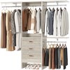 Besiost 120-In Closet Organizer with Wood Drawers, Closet System with Hanging Rods and Storage Shelves - 4 of 4