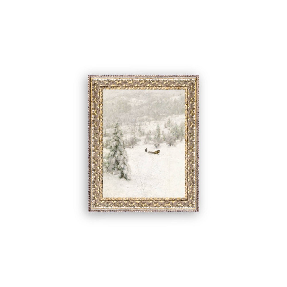 Photos - Other Decoration Petal Lane 8"x10" Winter Landscape Fancy Gold Framed Art