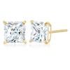 Ross-Simons 4.00 ct. t.w. Princess-Cut CZ Stud Earrings in 14kt Yellow Gold - 3 of 4