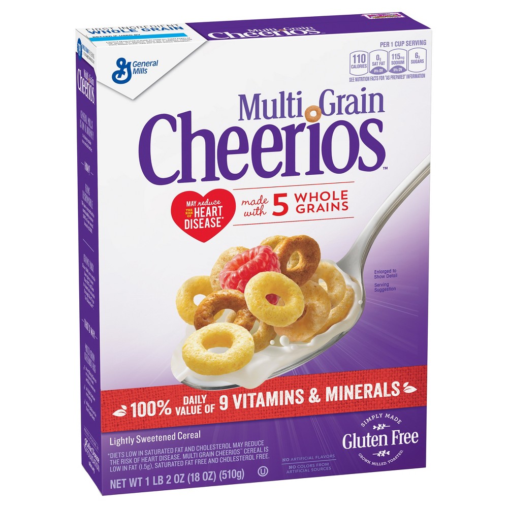 UPC 016000487710 product image for Multi Grain Cheerios Cereal - 18 oz box | upcitemdb.com