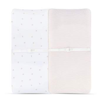 Ely's & Co. Baby Changing Pad Cover - Cradle Sheet 100% Combed Jersey Cotton Pink for Baby Girl