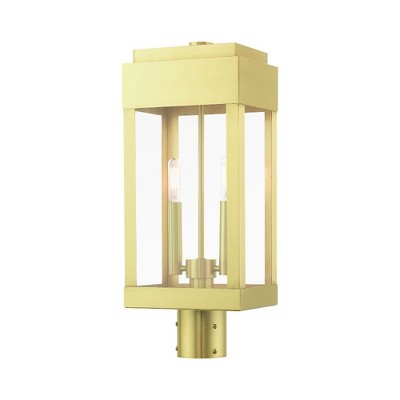 Livex Lighting York 2 - Light Post Light in  Satin Brass