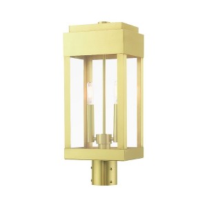 Livex Lighting York 2 - Light Post Light in  Satin Brass - 1 of 2