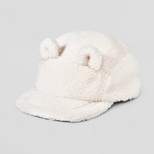 Toddler Faux Shearling Bear Baseball Hat - Cat & Jack™ Off-White