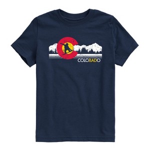 Boys' - Instant Message - Colorado Flag Snowboarder Short Sleeve Graphic T-Shirt - 1 of 4