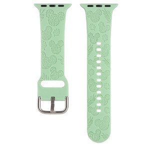 HTUTWOO Cartoon Engraved Apple Watch Band, Cute Soft Sport Silicone Strap 38/40/41/42/44/45/49mm for iWatch Series 10 9 8 7 6 5 4 3 2 1 SE Ultra - 1 of 4