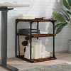 vidaXL Printer Stand 3-Tier Smoked Oak 16.9"x18.9"x25.2" Engineered Wood - 3 of 4