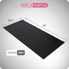 HolaHatha Lightweight Padded Exercise Yoga Mat, Non Slip Thick Foam Foldable Pad for Stretching and Workout Activity, 79 x 35.5" Medium, Grey - 2 of 4